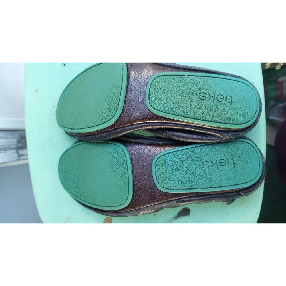Tieks By Gavrieli Ballet Flats‎ Size 7 Matte Black Leather Slip On Foldable